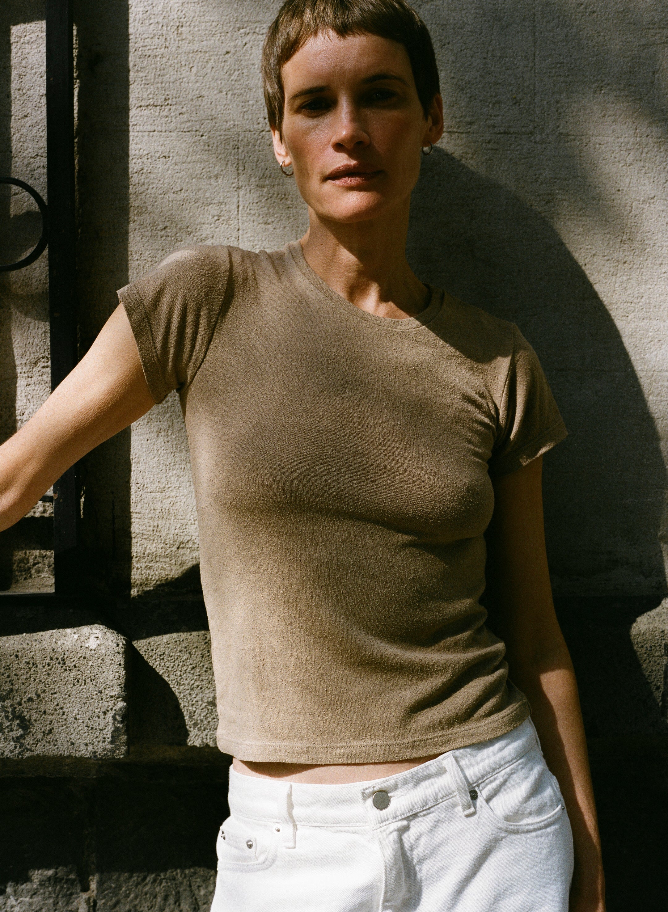 Classic Tee, Regen Silk Noil Jersey, Tea