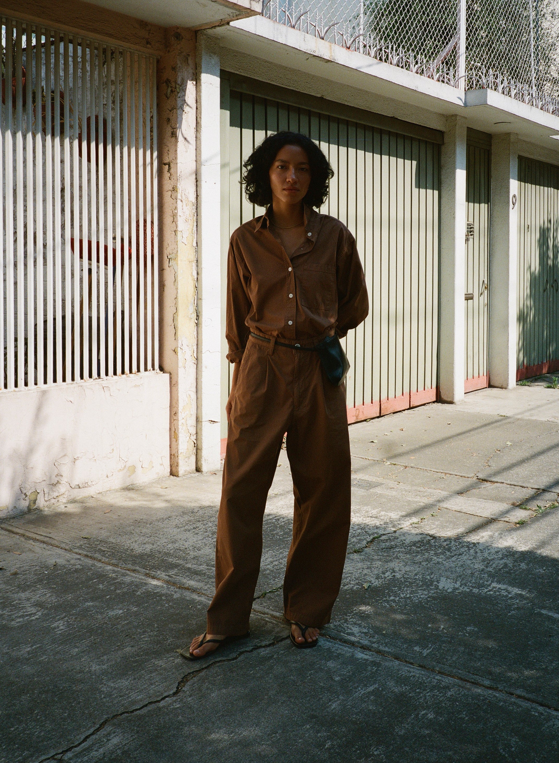 Marcie Shirt, Organic Poplin, Clay