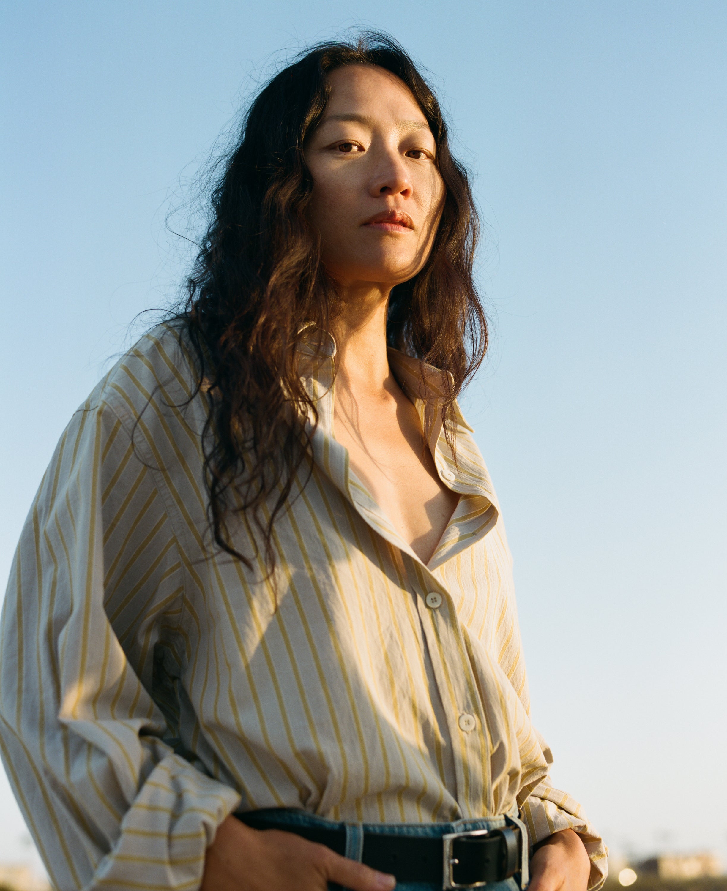 Marcie Shirt, Japanese Organic Cotton, Cabana Stripe