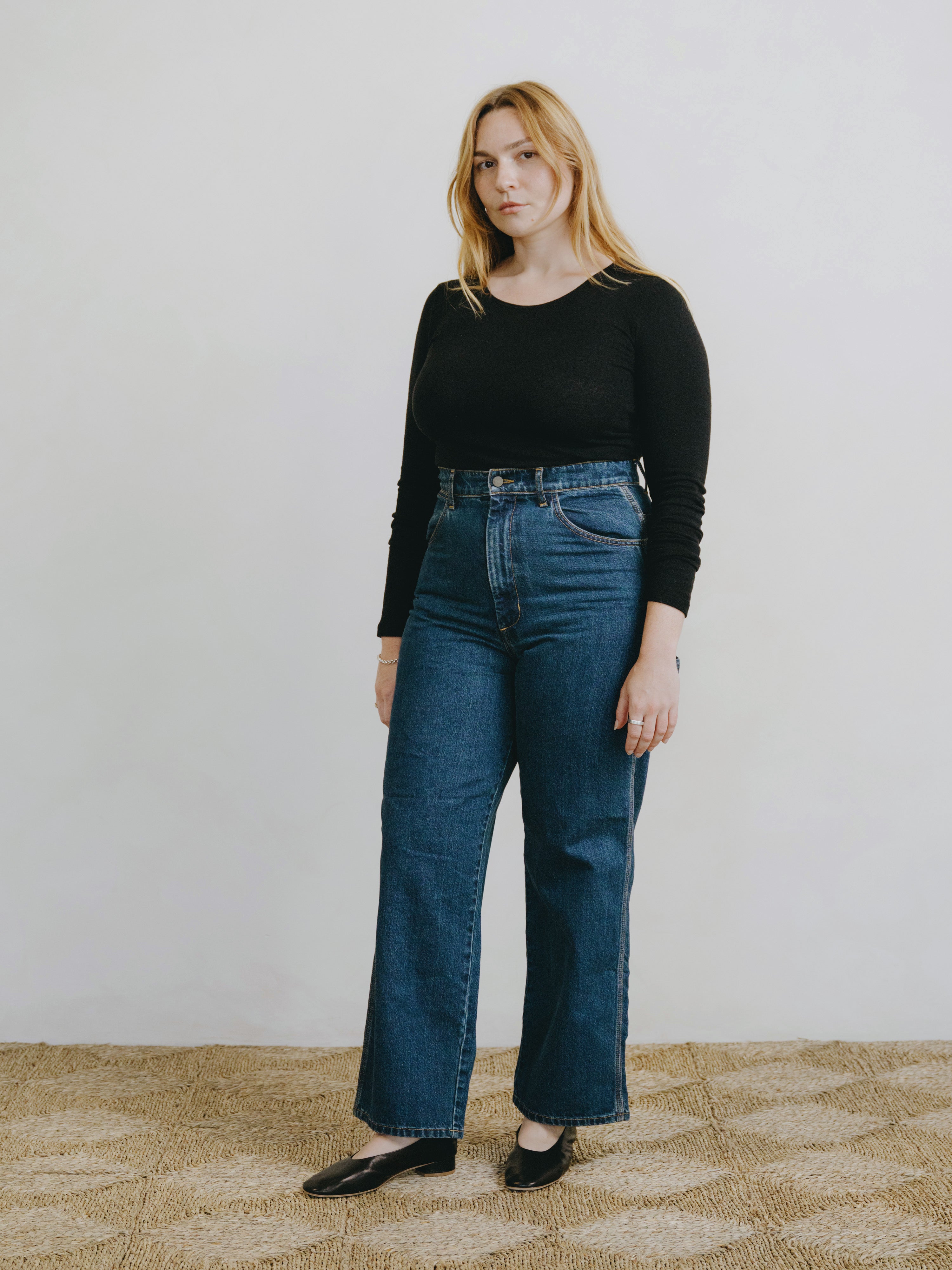 Naomi Bodysuit, Regen Silk Noil Jersey, Black
