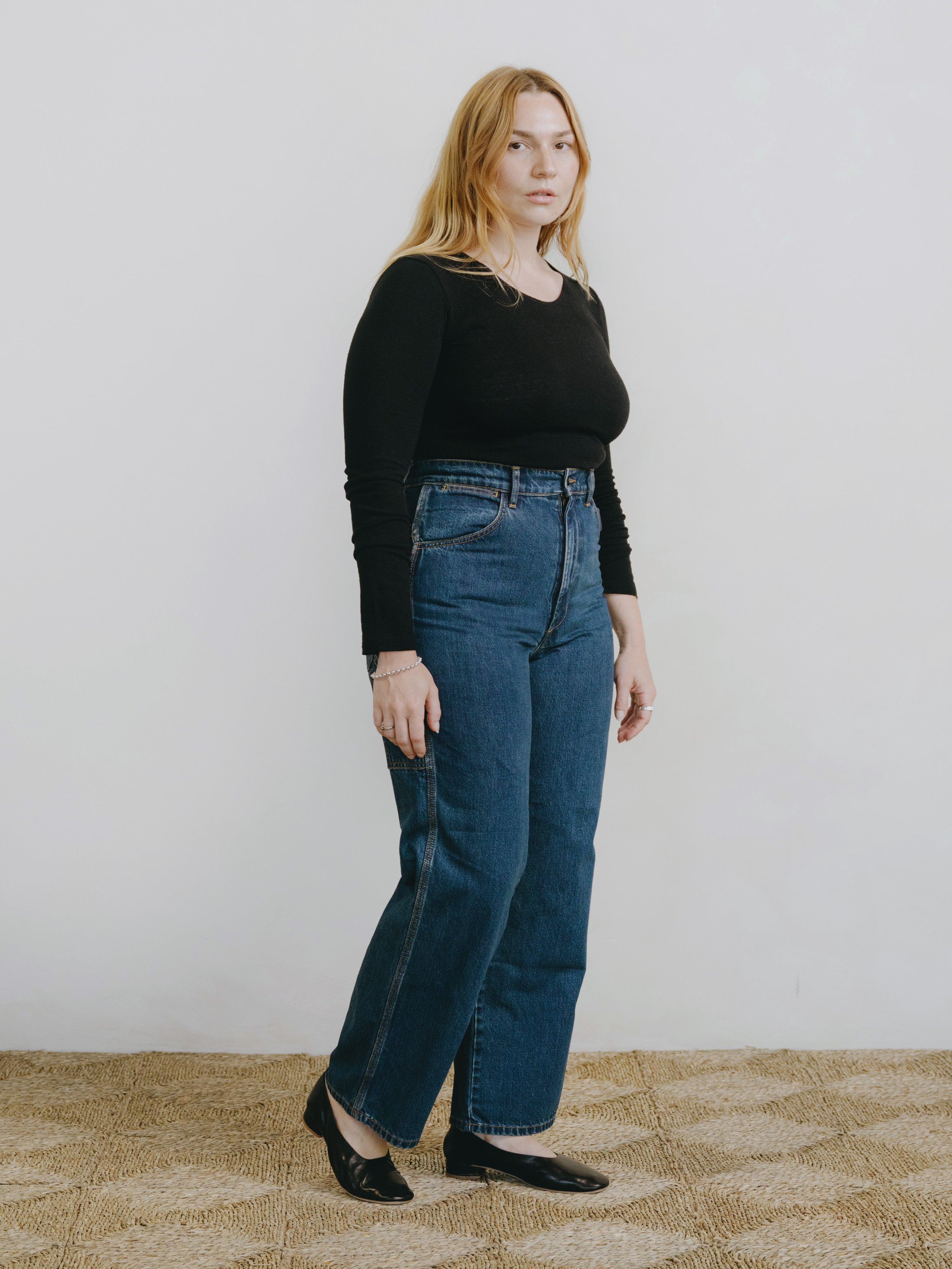 Naomi Bodysuit, Regen Silk Noil Jersey, Black