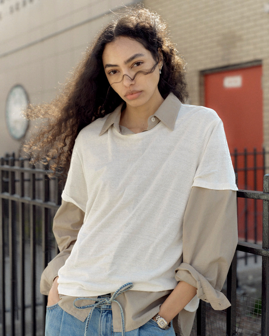 Big Tee, Regen Silk Noil Jersey, Natural