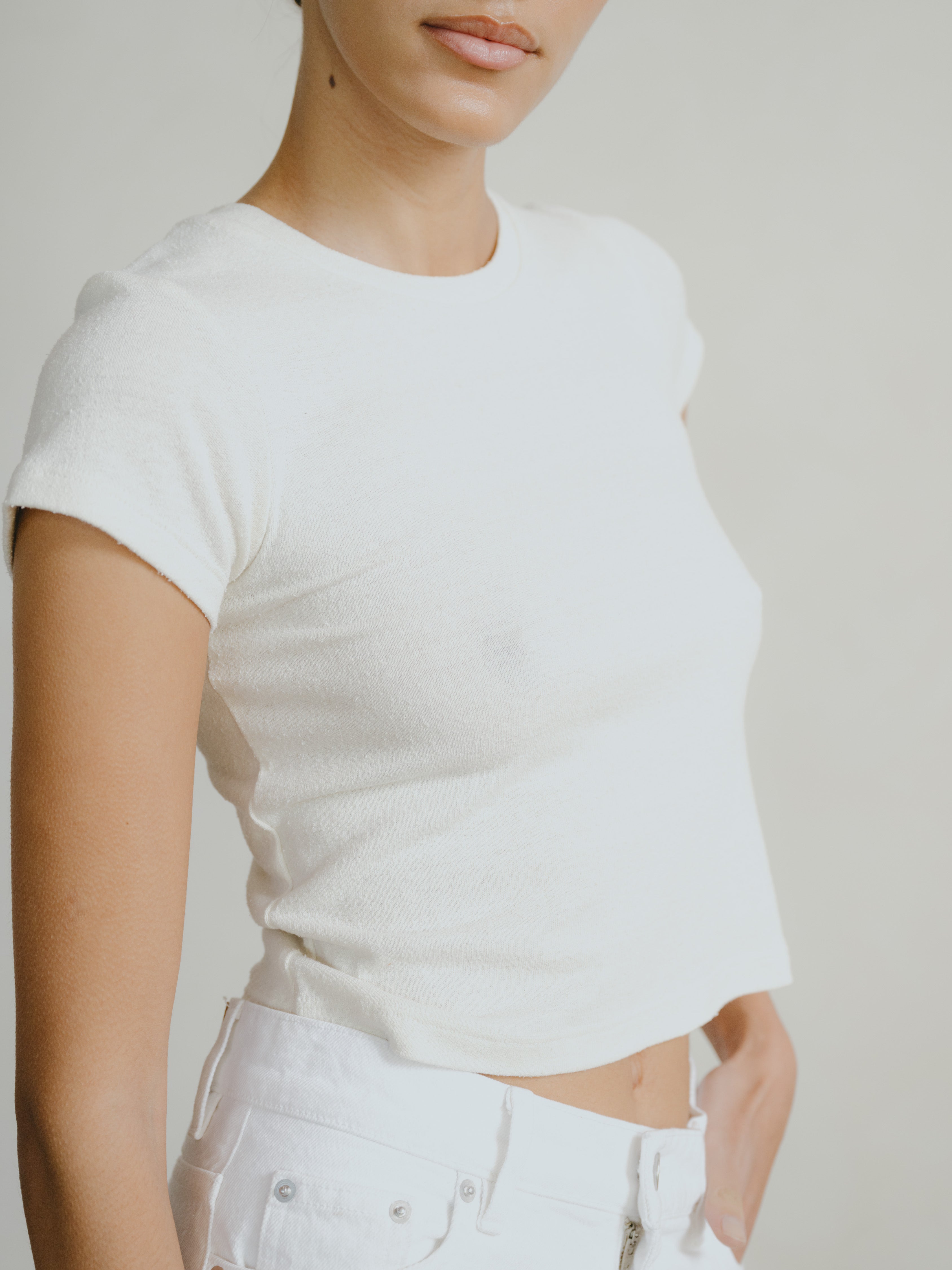 Lou Tee, Regen Silk Noil Jersey, Natural