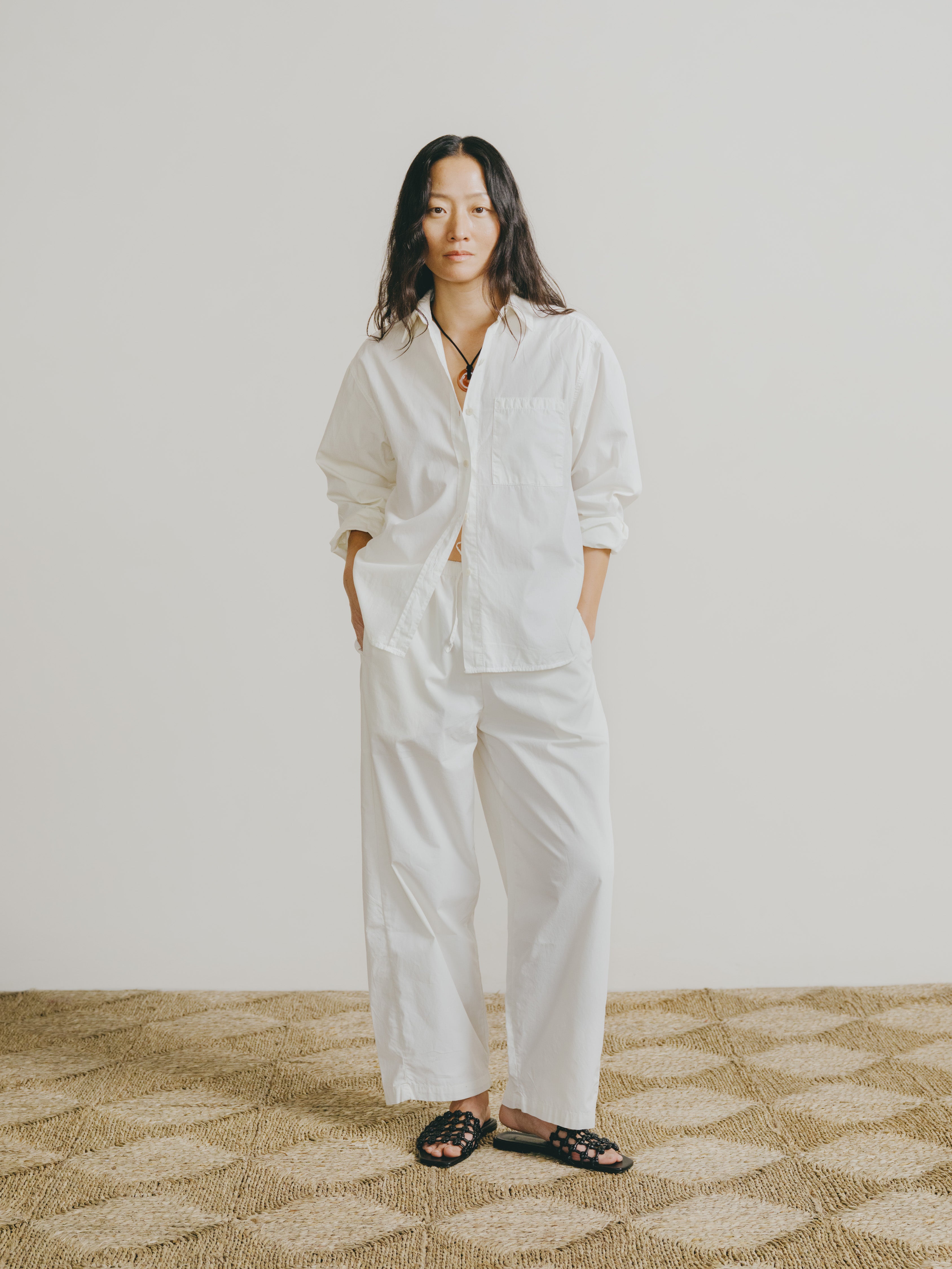 All Day Pant, Organic Poplin, Natural