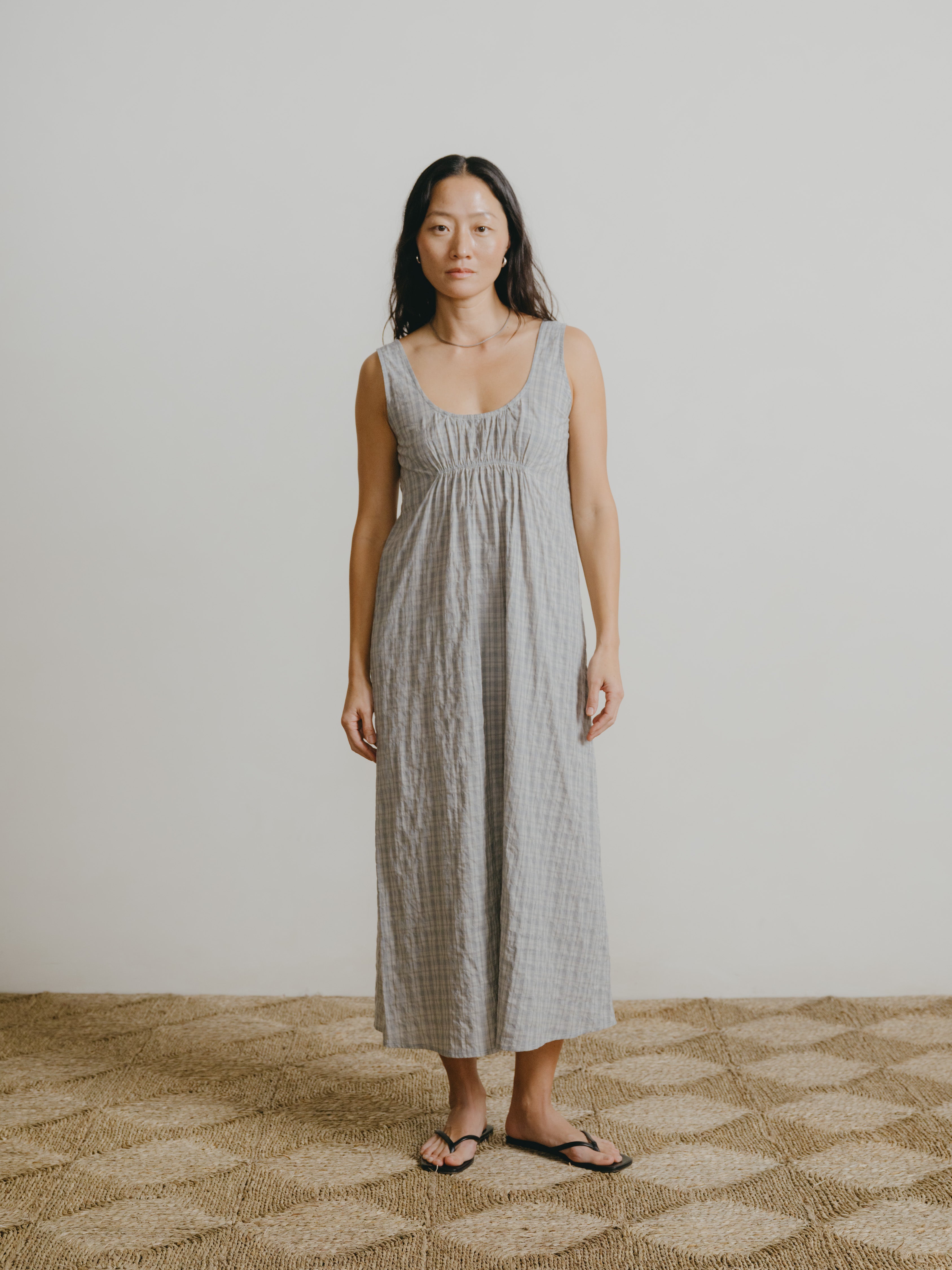 Colina Dress, Japanese Organic Cotton, Picnic