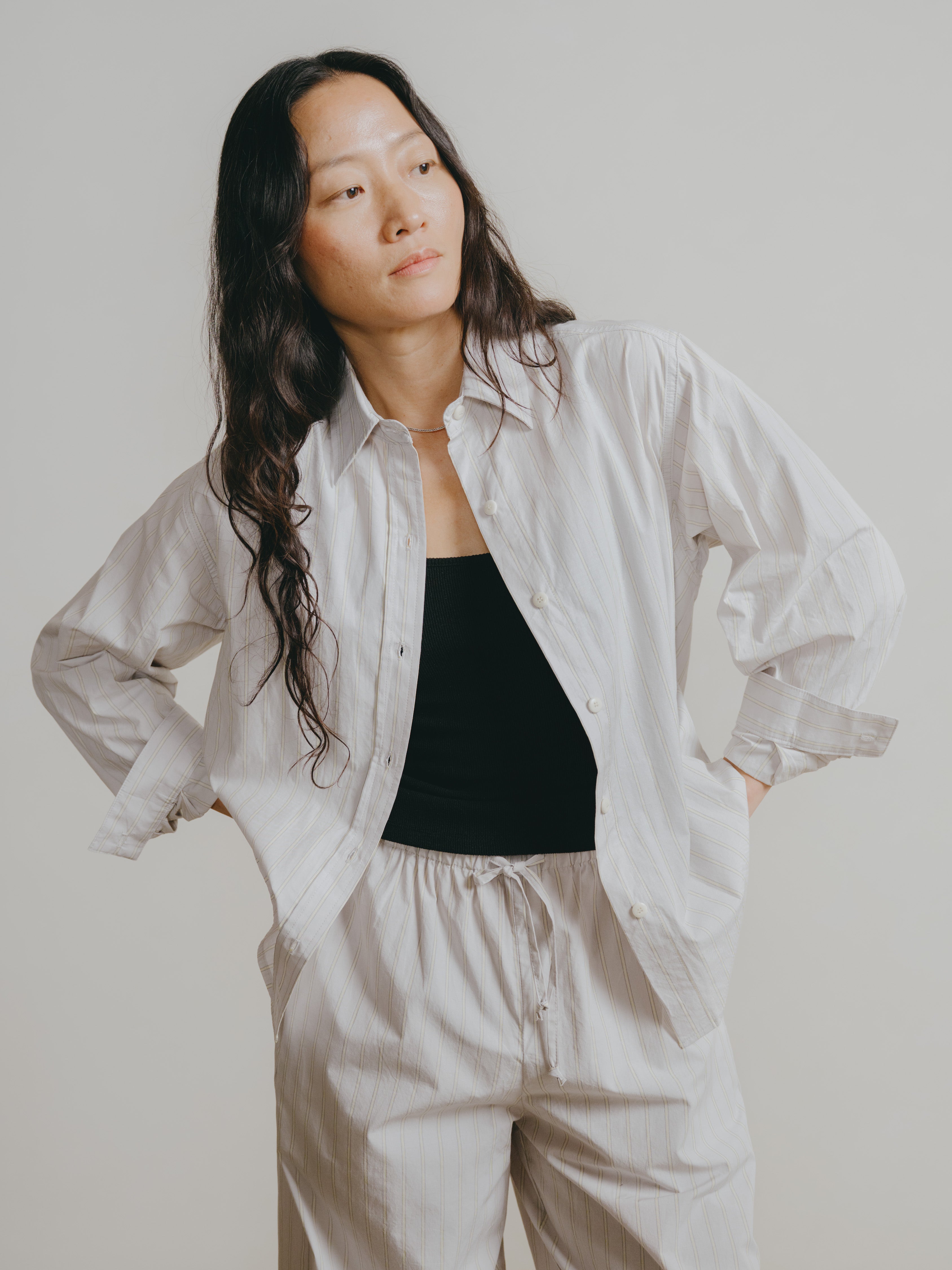All Day Pant, Japanese Organic Cotton, Isla Stripe