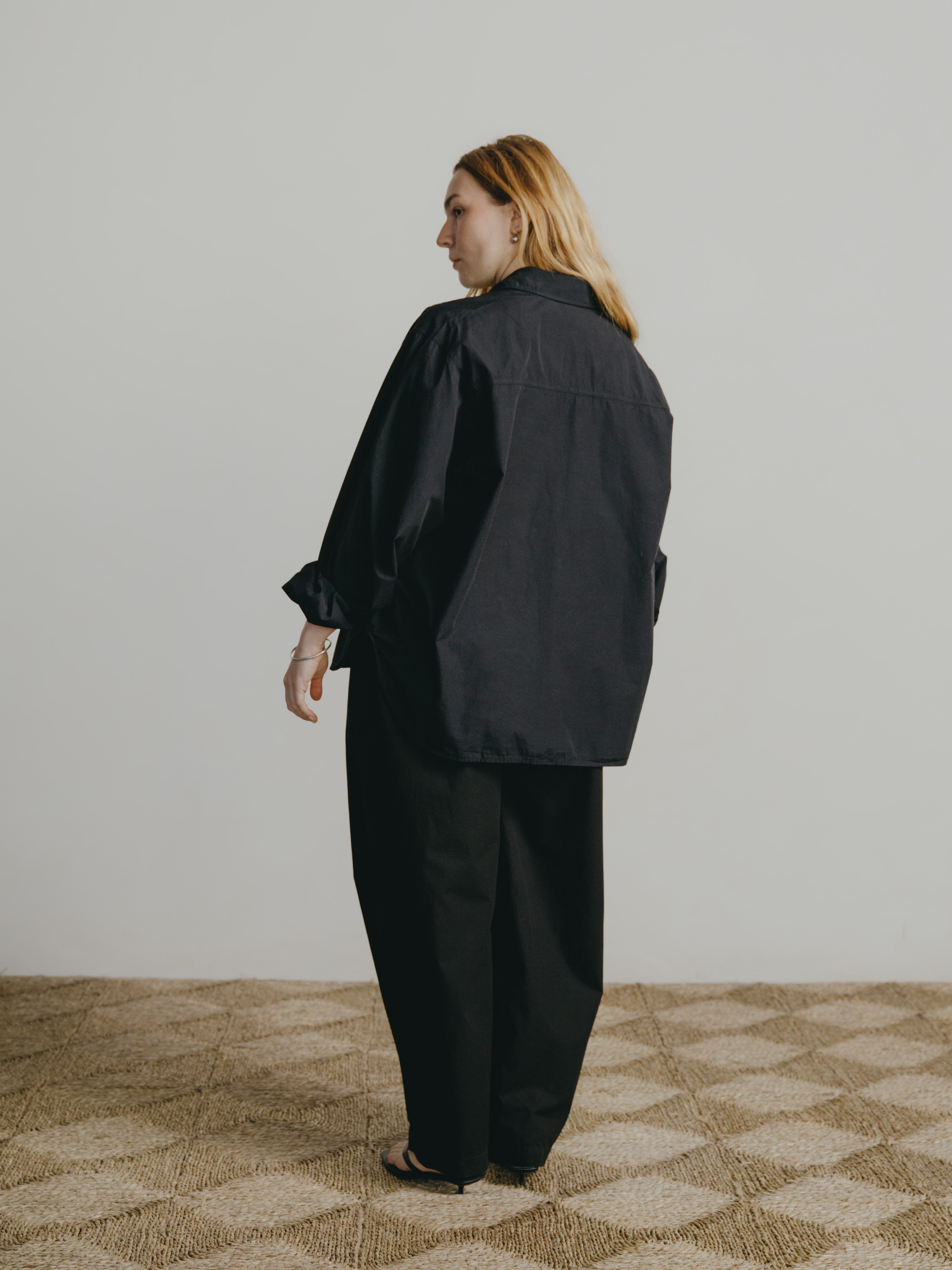 All Day Pant, Organic Poplin, Black