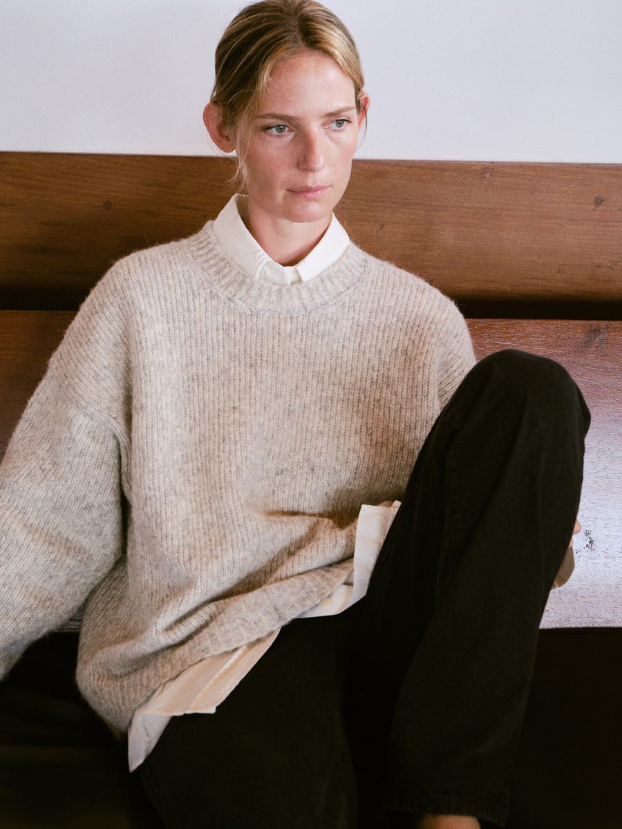 Chleo Crew, Alpaca Cotton, Fog
