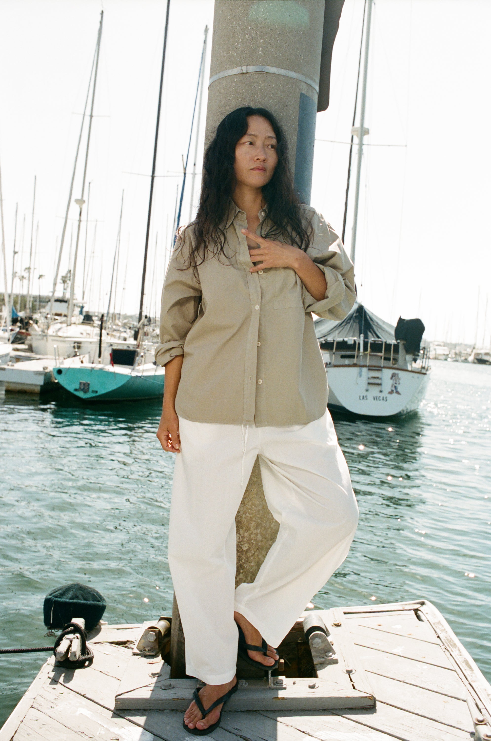 All Day Pant, Organic Poplin, Natural