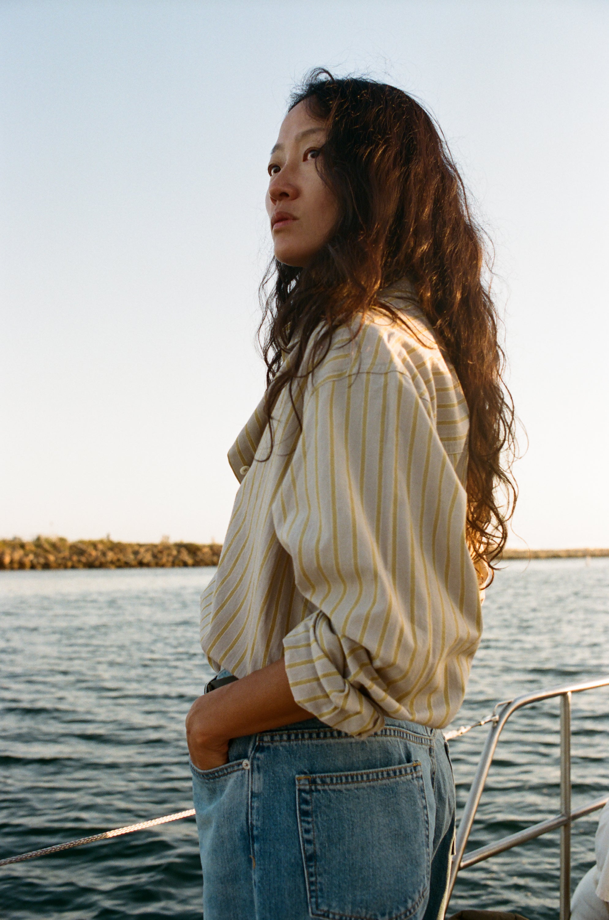 Marcie Shirt, Japanese Organic Cotton, Cabana Stripe