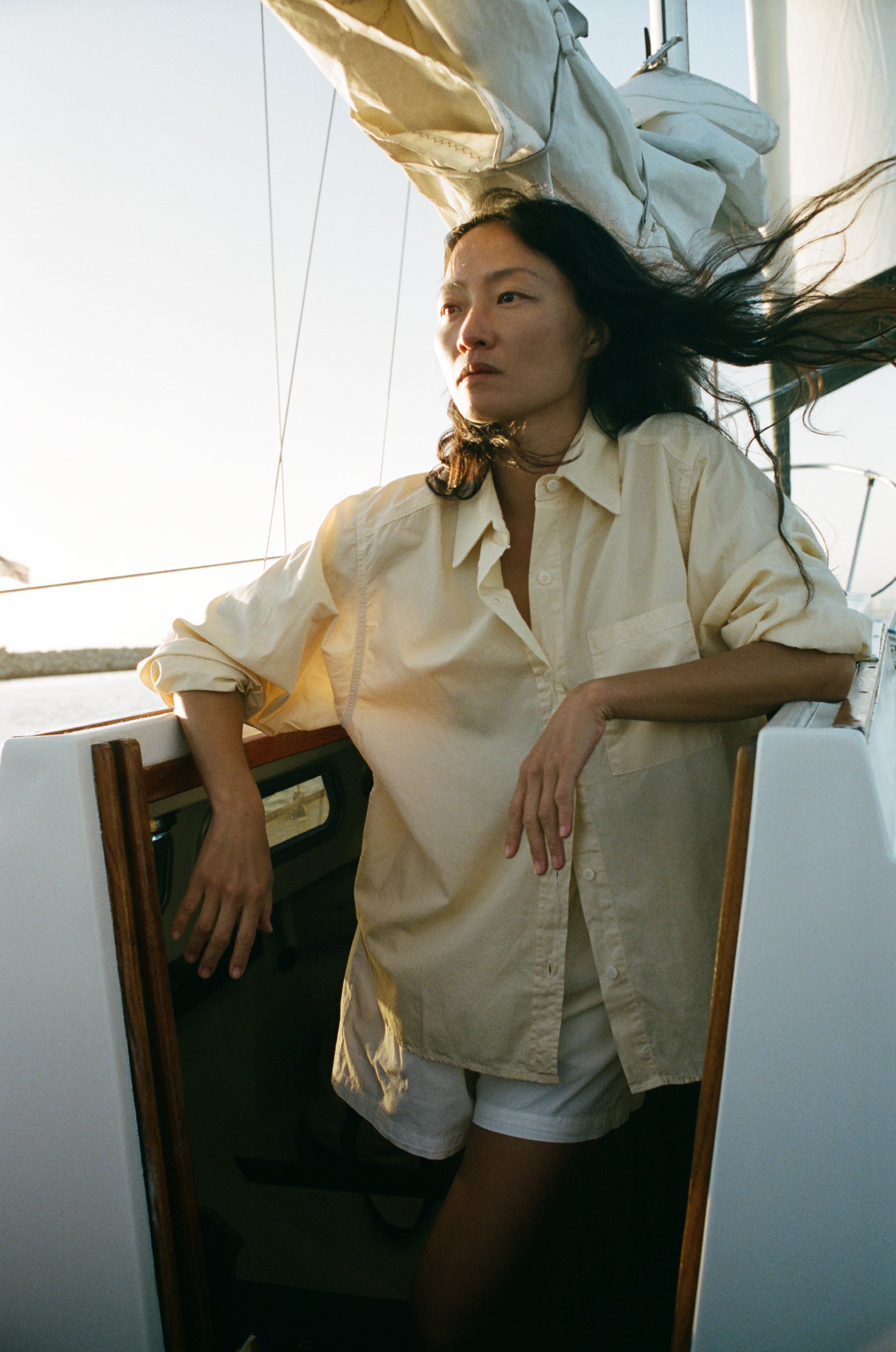 Marcie Shirt, Organic Poplin, Butter