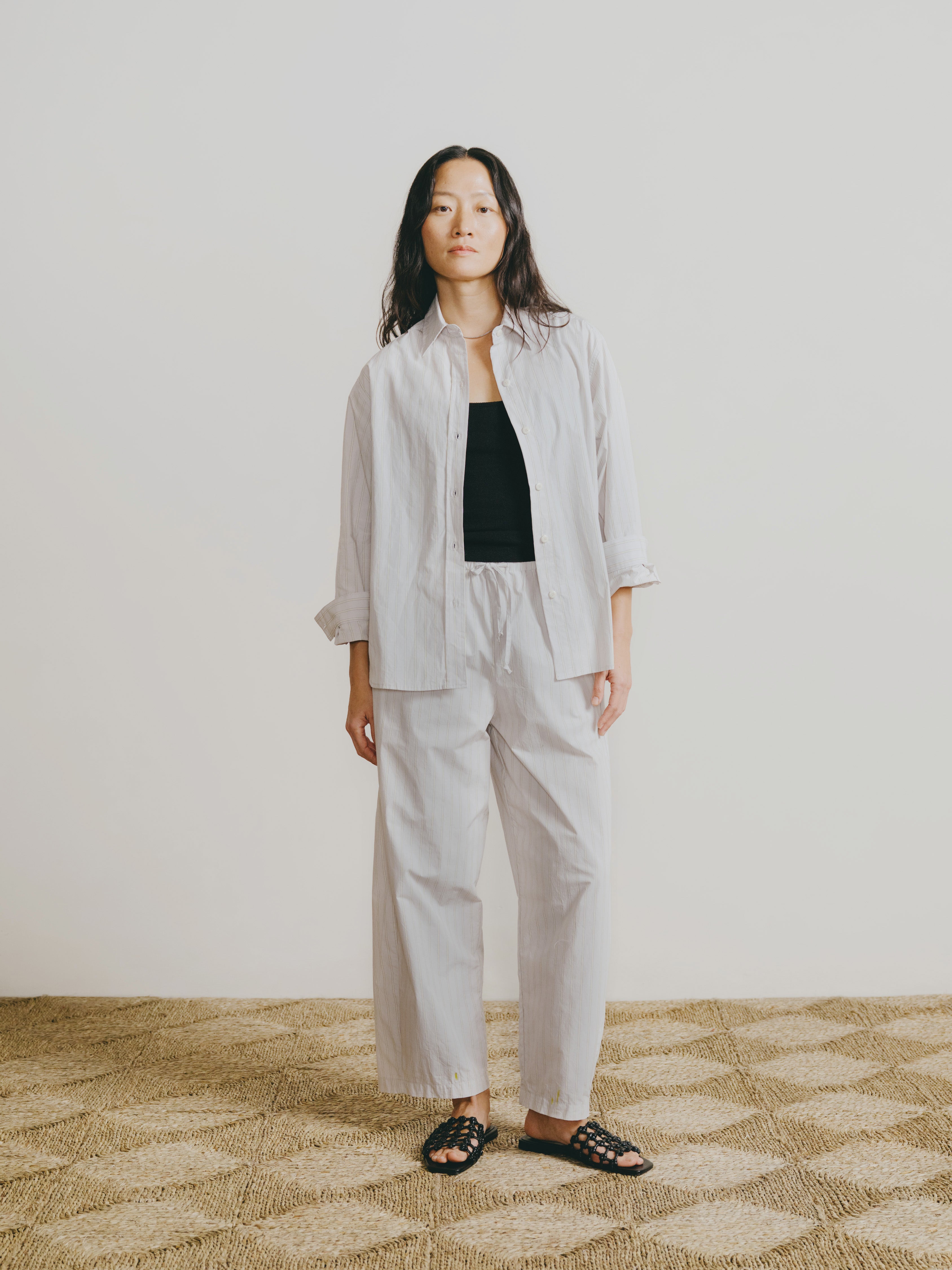 All Day Pant, Japanese Organic Cotton, Isla Stripe