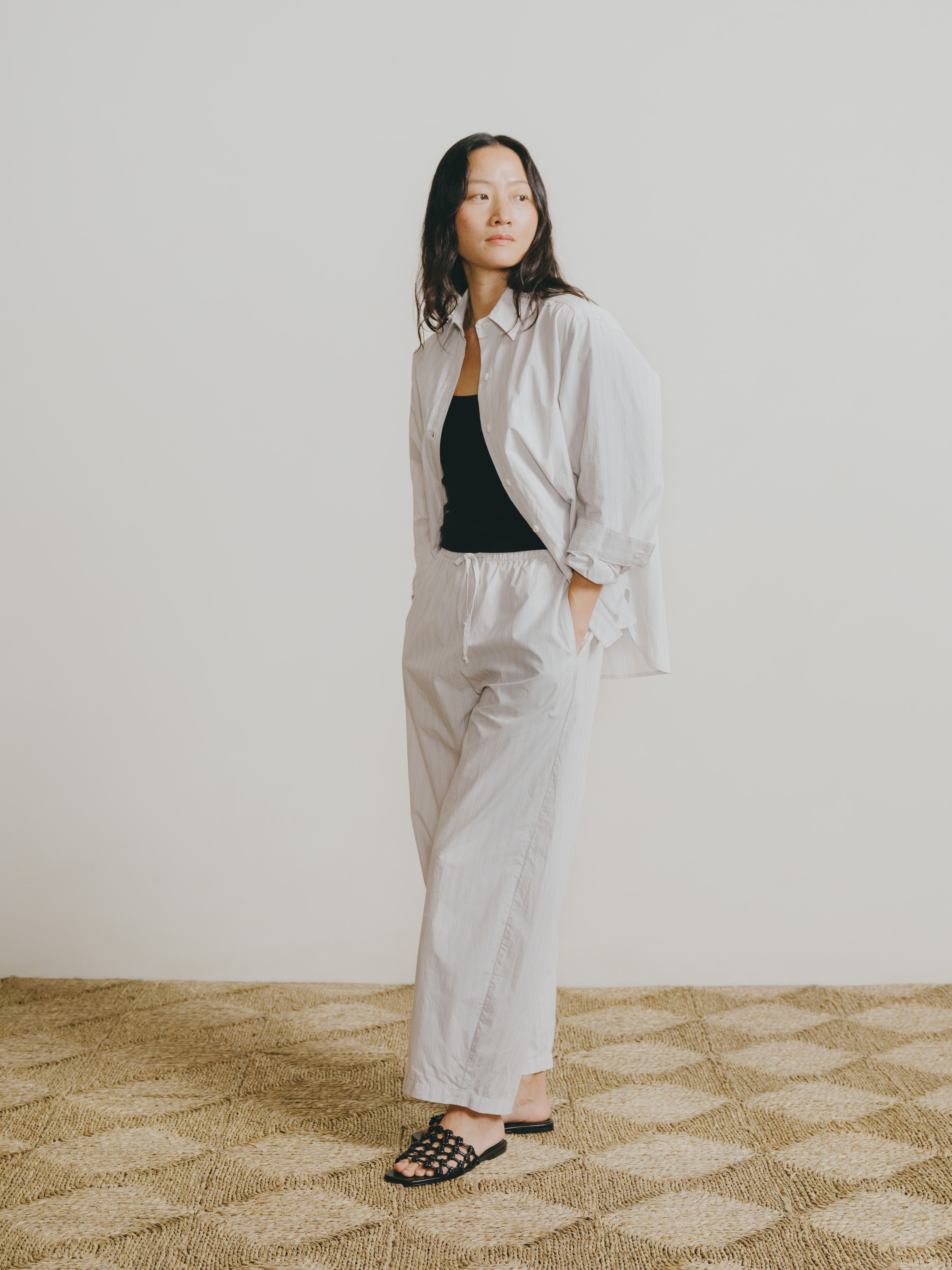 Marcie Shirt, Japanese Organic Cotton, Isla Stripe